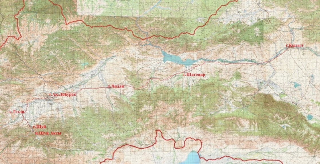 Маршрут 1 к.с. по западной Туве