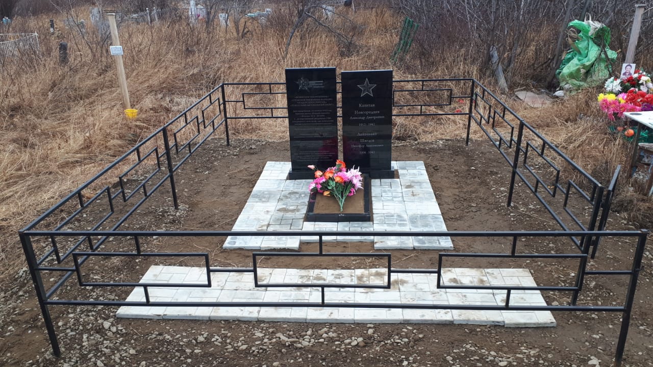 Могила погибших летчиков Шведова Н.А. и Новгородского А.Д.
